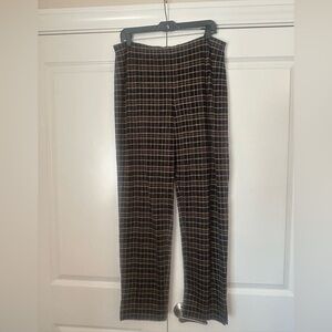J. Jill Black and Tan Plaid Women's Straight Leg Pants